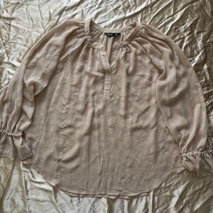 Simply Vera Vera Wang Light Beige Sheer Blouse